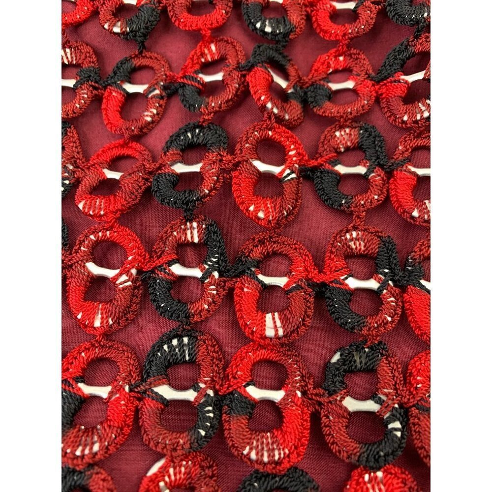 Women's Red Bottle Cap Knitted Cross Bag - Picture 4 of 8